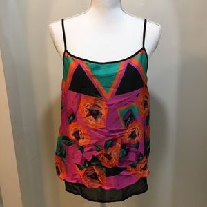 Bisou Bisou Neon Rose Layered Tank Top